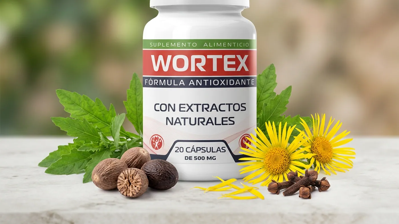 Wortex con extractos botánicos naturales — fórmula 100% vegetal