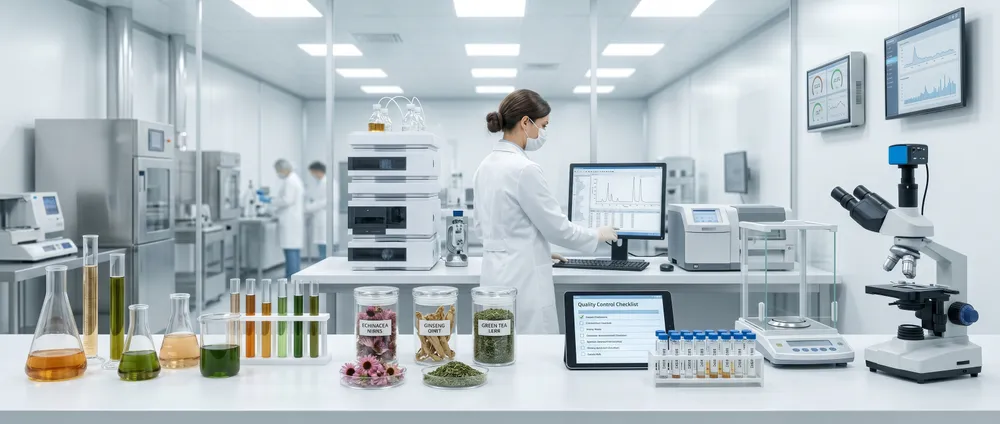 Suplementos naturales — laboratorio de control de calidad